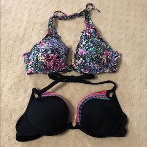 2 Victoria’s Secret Halter Swimsuit Tops